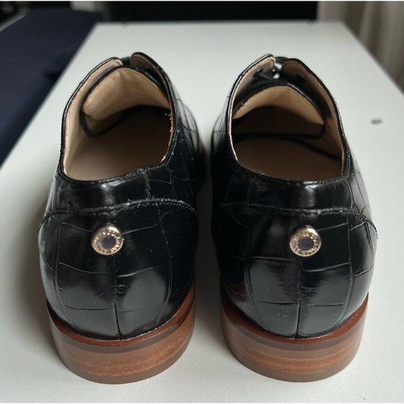 COLE HAAN Modern Classics Oxford - Black Croc Print - Picture 4 of 6